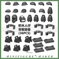 Small Particle Building Blocks Military SWAT Doll Equipment Tactical Vest Belt Backpack 9AED