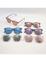 1入流行款圓框架偏光太陽眼鏡 UV400 遮陽眼鏡，男女適用，適合派對、開車、旅行、拍照，是送給朋友的好禮物