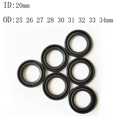 1 2 3 4 5PCS 20X25X5 20X26X4 20X27X5 20X28X8 20X30X9 20X31X7 20X32X5MM NBR Shaft Skeleton Oil Seal T