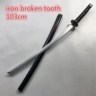 ดาบ103เซนติเมตรเหล็กหักฟันดาบคอสเพลย์ P Rop จำลอง PU ของเล่นอะนิเมะนินจามีดซามูไรดาบ