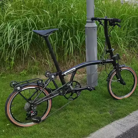 Upgrade D7 Ultralight C Brake 6.5kg Carbon Fiber Folding Bike 16inch 7 Speed Portable Folding Bicicl