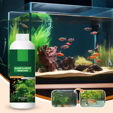 Algae & Moss Remover,Protease Reductase Formula,Prevent Algae Growth,Water Clarifier Safe for Fish,Q