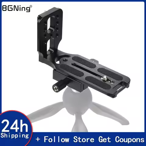 Camera L Bracket Quick Release Plate 1/4" Screw Swiss Vertical Film Video for Nikon Canon Sony Fuji 