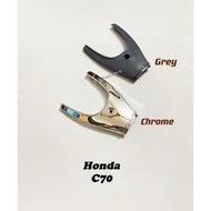 Honda C70 (Lampu Bulat) Front Panel Cover - GREY/CHROME