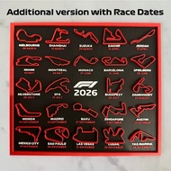3D printed F1 racing schedule model for season 2026 (waiting for 1 day)