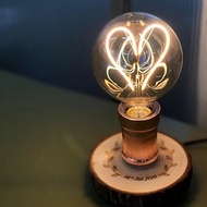 心心 LED 燈泡木枱燈 香港製作 手作復古家居餐廳 設計品
