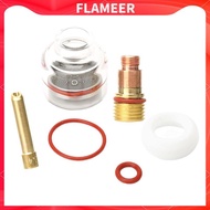 [FlameerMY] TIG Torch Accessories Glass Cup Kit with Collet Body Rubber Washers Precision Nozzle for