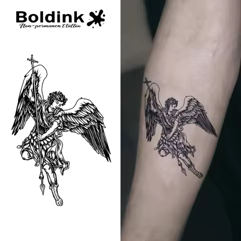 Boldink Kayle The Judicator tattoo stickers | waterproof for 1-2 weeks | realistic style | unisex tr