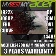 ACER ED242QR GAMING MONITOR , 24 INCH , 144HZ , FHD , DP , HDMI , DVI