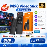 TV Stick M98 4K UHD Google Android TV YouTube Netflix HDR Pemain Media Streaming Smart TV