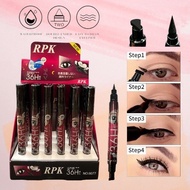 Rpk 36H Eyeliner Double-Headed Seal Black Eyeliner Triangle Stamp Eyeliner Pen Long-lasting Waterpro