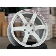 NEW 18X8.5J AOW TE37 Time Attack Rim (set of 4) 5X112 White for Passat Tiguan Audi TT RS3 Mercedes A