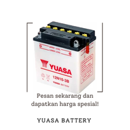Aki Motor Aki Yuasa Basah Aki Motor Basah Aki 12Volt 10  Ampere 12N10-3B Vespa (PX-150 Excel th '90,