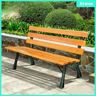 Park Chair Outdoor Bench Bench Square Leisure Seat Iron Outdoor Solid Wood Bench