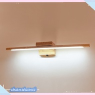 Shanshan LED Log Mirror Headlight Wood Bathroom Mirror Wall Lamp For Cabinet Dressing Table Bathroom 60cm Mirror