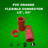 PVC Orange Flexible Pipe Connector – 1/2" & 3/4" Sizes