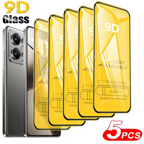 5PCS 9D HD Screen Protector For Xiaomi 14T Pro 10T 11T 12T Pro Mi 14 13 12 Lite Mi 11 Lite 5G Protec