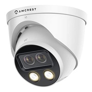 Amcrest Dual-Lens 2K (2 x 2K) AI Outdoor Security Turret IP POE Camera, 4MP (2 x 4MP) @25fps, 0.0002