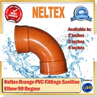 Neltex Orange PVC Fittings Elbow 3 x 90 degree