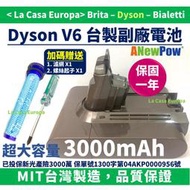 [My Dyson] 免運費台製一年保固V6電池送濾網+起子。3000mAh高容量DC61 DC62 DC74 SV09