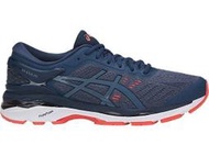 棒球世界全新ASICS亞瑟士18年上半季 GEL-KAYANO 24 男2E慢跑鞋【T7A4N-5656】特價