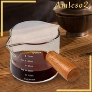 [Amleso2] Espresso Measuring Glass Jug Cup Small Glass for Daily Use 100ml