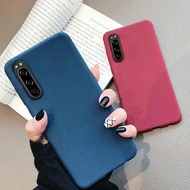 Slim Silicone Matte Phone Case For Sony Xperia 10 5 1 iii Plus L4 L3 Sandstone Soft Shockproof Cover