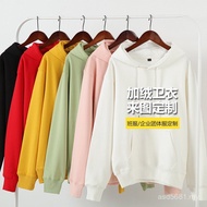 600g Workwear Sweatshirt Fleece Lining Thickened Milk Tea Shop Pure Cotton Hooded Printed Printed Ho
