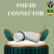 Connector Fitting: 1/4" External Thread to 1/4" Tube Elbow Quick Connect for RO Water Systems, Water