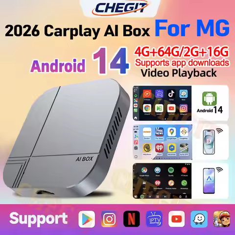 Android 14 Car Ai Box Wireless Carplay Adapter Android Auto For Netflix Youtube For MG ZS EV MULAN M
