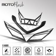 HONDA CLICK 160 3IN1 GARNISH COVER C-6680 CARBON GARNISH SET FOR CLICK 160 MOTORCYCLE