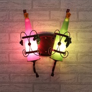 [48H Shipping] Creative retro European-style beer bottle wall lamp for bedroom bedside, hotel, club,