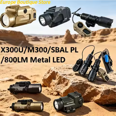 High Power LED Mini Helmet Flashlight 800LM Metal Nylon For X300U M300 SBAL PL Style Outdoor Camping