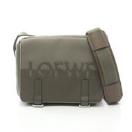 【二手】 LOEWE軍裝斜背包 SIGNAT XS B314A72X014160 卡其色帆布皮革軍裝斜背包