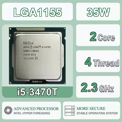 Intel Core I5-3470T 2 Core 4 Thread 2.30GHz 35W 4MB Cache 22nm LGA1155 SR0P0 DDR3 1333/1600 MHz Ivy 