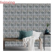 LIXINXING Kitchen Wall Sticker, 3D Peel and Stick Self Adhesive Tiles, Wallpaper Stone Grain Imitation Brick Not Fade Oil Proof Cobblestone ​Imitation Brick Kitchen Cupboard