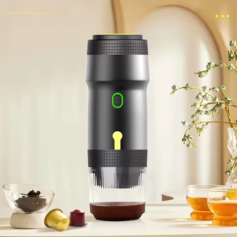 Portable Coffee Machine 3-in-1 Ground/Big/Small Capsule Built-in 7500mAh Battery 72W Fast Heating