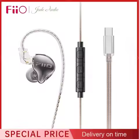 FiiO JD10 In Ear Headphones Type-C Wired Earphones HIFI Stereo Bass Music Earbuds Sport Headset Musi