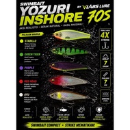 Yozuri Inshore 70s Swimbait Labs Lure 7g 7cm Sinking Type Treble 4X StrongHOOK