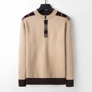 BURBERRY7012 Sweater New Style Stand Collar Cashmere Sweater Fashion Casual All-Match Stretch Warm S