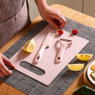 HY&amp; Household Sst Fruit Knife Scratcher Fruit Knife Kitchen Fruit Cutting Board Baby Supplementary Food Board Three-Piec