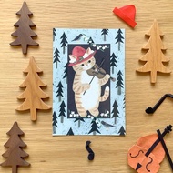 明信片 #new7 小提琴貓