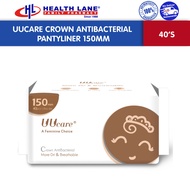 Uucare Crown Antibacterial Pantyliner (150mm/40's)