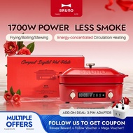 【MY STOCK】BRUNO GEN.2 Compact Hot Plate Multi Purpose Cooker (Grill/Stew/Fry/Steam) Trays BOE-123