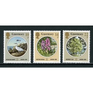 OFFER！！！1986 Guernsey Nature Live 3v Complete Set Stamps