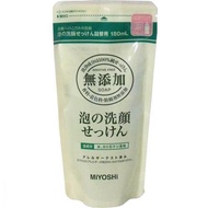 MIYOSHI肥皂無添加泡沫潔面皂 補充裝 180mL