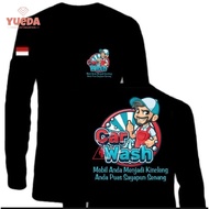 (Y03)LONG-SLEEVED CAR WASH T-SHIRT YOUR CAR TO BECOME A GLITTER