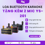 Loa Di Động Karaoke 2 Micro Hát Karaoke YS201 Bass Trầm Cực Hay Loa Bluetooth Karaoke Kèm 2 Mic JVJ
