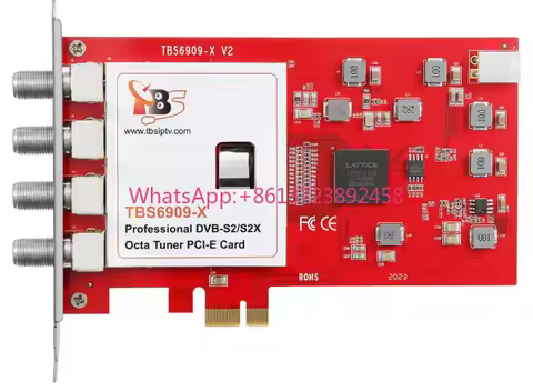brand new TBS6909-X Professional DVB-S2/S2X Octa Tuner PCI-E Card TBS 6909-X FTA Satellite Signal