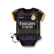 Jumper Bayi Real Madrid Black / Jersey Bola Bayi Real Madrid Hitam / Jumpsuit Baby